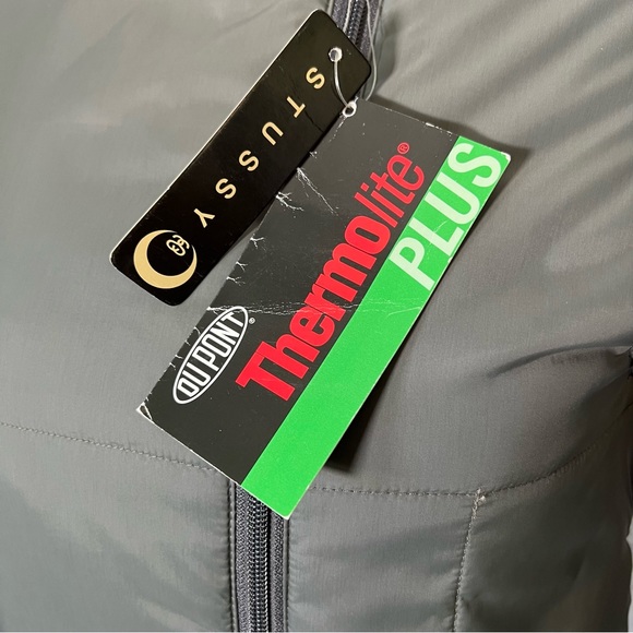 🎉HP🎉 NEW NWT NOS Vintage Stussy Thermolite Jacket Long Parka Full Zip SIZE XS - Picture 3 of 16